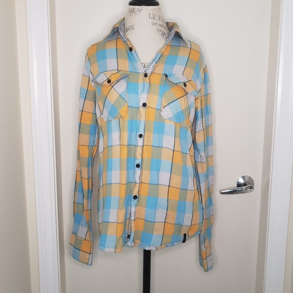 90s Plaid Buttonup Overshirt